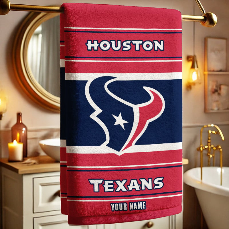 LIMITED EDITION - NEW CUSTOMIZED NFL15 HTT HOUSTON TEXANS BEACH & BATH TOWEL (KIDS & ADULTS)