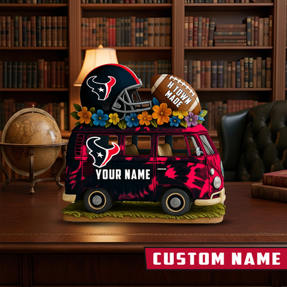 LIMITED EDITION - NEW CUSTOMIZED NFL15 HTT HOUSTON TEXANS BUS ACRYLIC BLOCK