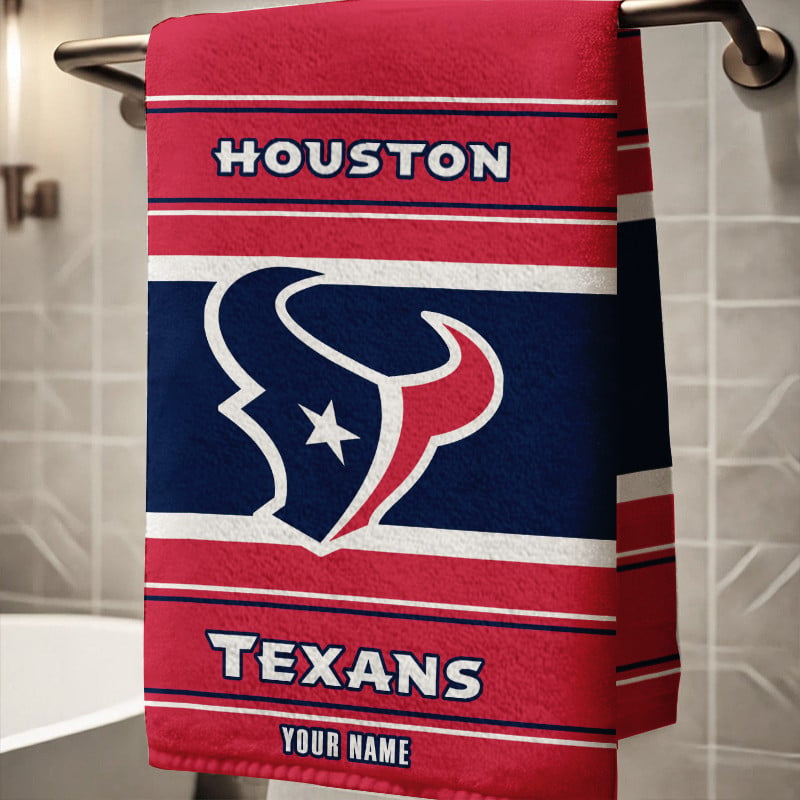 LIMITED EDITION - NEW CUSTOMIZED NFL15 HTT HOUSTON TEXANS BEACH & BATH TOWEL (KIDS & ADULTS)
