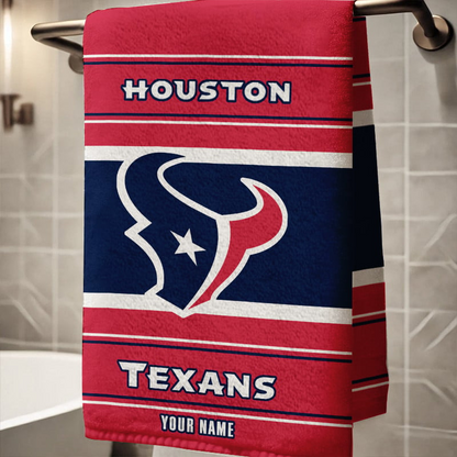LIMITED EDITION - NEW CUSTOMIZED NFL15 HTT HOUSTON TEXANS BEACH & BATH TOWEL (KIDS & ADULTS)