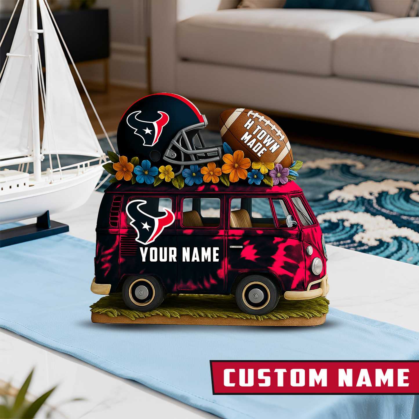 LIMITED EDITION - NEW CUSTOMIZED NFL15 HTT HOUSTON TEXANS BUS ACRYLIC BLOCK