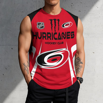 LIMITED EDITION - NEW CUSTOMIZED NHL07 CLH CAROLINA HURRICANES TANK TOP & GYM SHIRT