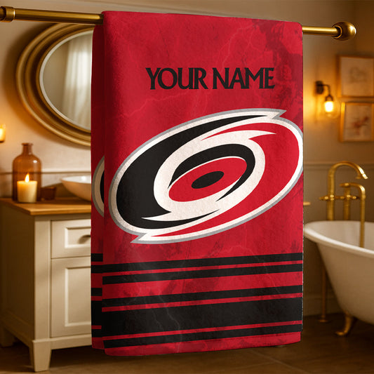 LIMITED EDITION - NEW CUSTOMIZED NHL07 CLH CAROLINA HURRICANES BEACH & BATH TOWEL