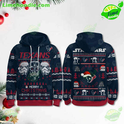 LIMITED EDITION - NEW CUSTOMIZED NFL15 HTT HOUSTON TEXANS MERRY CHRISTMAS HOODIE, ZIP HOODIE, SWEATSHIRT