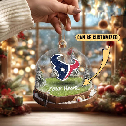 LIMITED EDITION - NEW CUSTOMIZED NFL15 HTT HOUSTON TEXANS ACRYLIC ORNAMENT