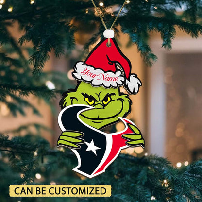 LIMITED EDITION - NEW CUSTOMIZED NFL15 HTT HOUSTON TEXANS ACRYLIC ORNAMENT