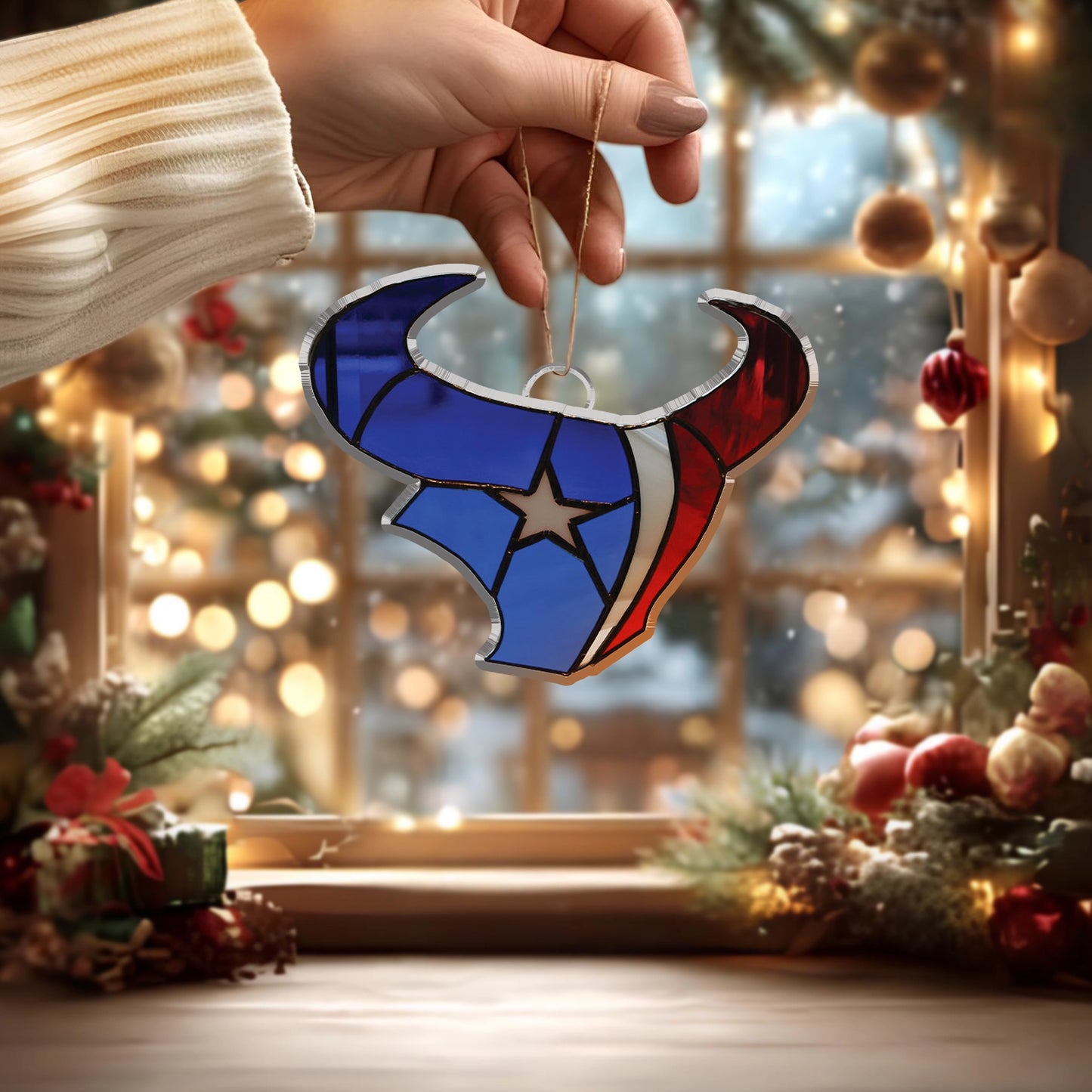 LIMITED EDITION - NEW CUSTOMIZED NFL15 HTT HOUSTON TEXANS ACRYLIC ORNAMENT
