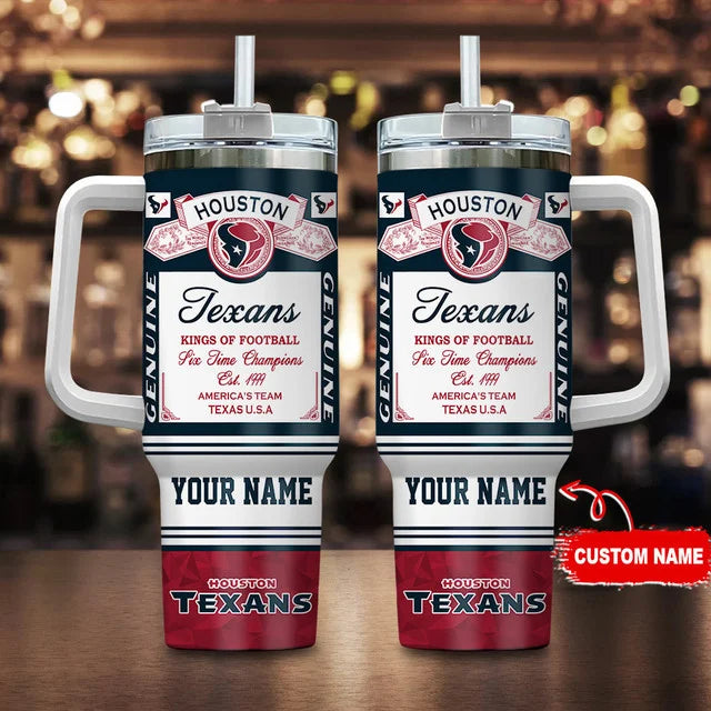 LIMITED EDITION - NEW CUSTOMIZED NFL15 HTT HOUSTON TEXANS TUMBLER CUP