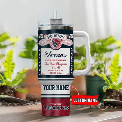 LIMITED EDITION - NEW CUSTOMIZED NFL15 HTT HOUSTON TEXANS TUMBLER CUP