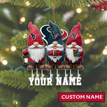 LIMITED EDITION - NEW CUSTOMIZED NFL15 HTT HOUSTON TEXANS ORNAMENT