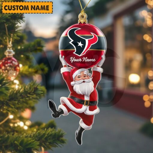 LIMITED EDITION - NEW CUSTOMIZED NFL15 HTT HOUSTON TEXANS CHRISTMAS ACRYLIC ORNAMENT