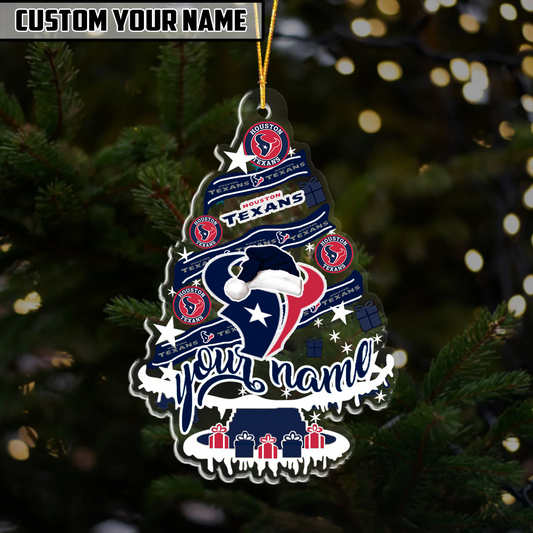 LIMITED EDITION - NEW CUSTOMIZED NFL15 HTT HOUSTON TEXANS ORNAMENT