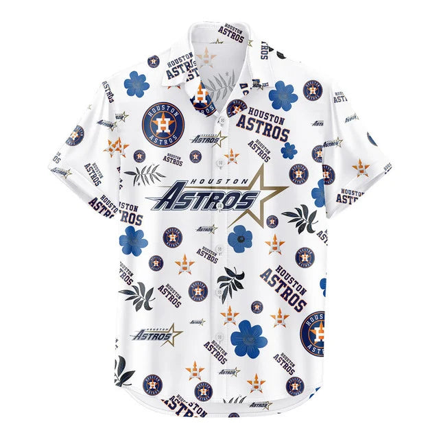 LIMITED EDITION - NEW CUSTOMIZED MLB10 HAS HOUSTON ASTROS UNISEX HAWAIIAN SHIRT & SHORTS SET