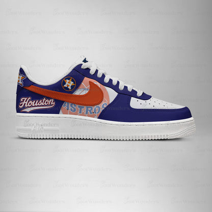 LIMITED EDITION - NEW CUSTOMIZED MLB10 HT ASTROS AF1 SHOES