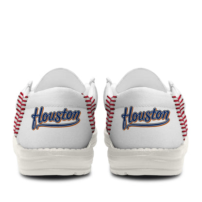 LIMITED EDITION - NEW CUSTOMIZED MLB10 HAS HOUSTON ASTROS LOAFER SHOES