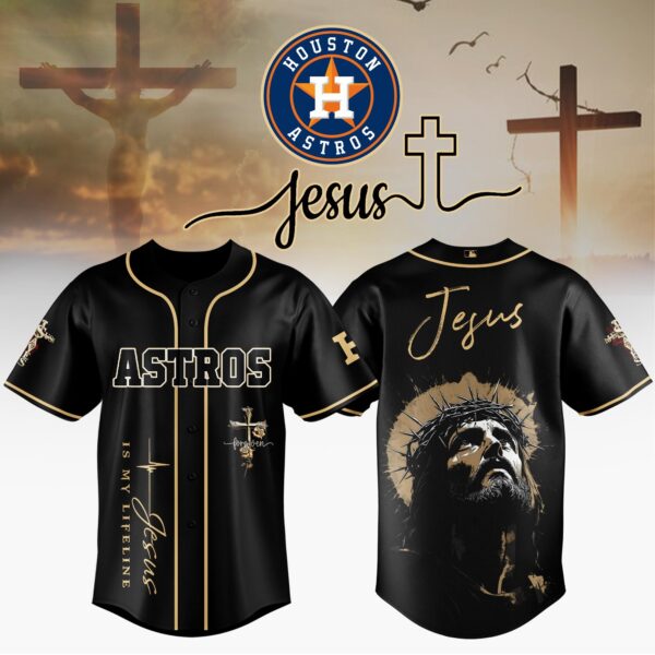 LIMITED EDITION - NEW CUSTOMIZED MLB10 HAS HOUSTON ASTROS x JESUS CHRIST JERSEY