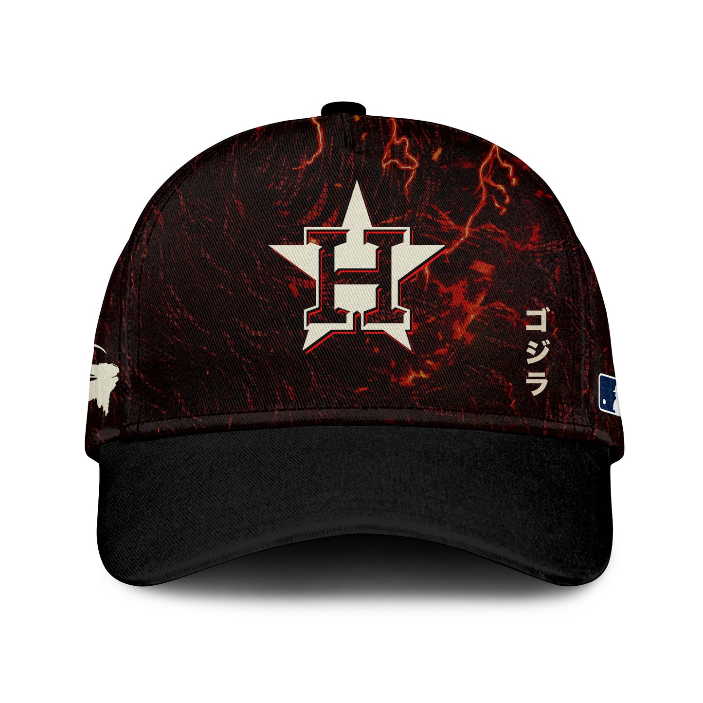 LIMITED EDITION - NEW CUSTOMIZED MLB10 HAS HOUSTON ASTROS x GODZILLA BASEBALL JERSEY & CAP