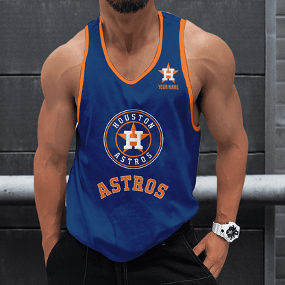 LIMITED EDITION - NEW CUSTOMIZED MLB10 HOUSTON ASTROS UNISEX TANK TOP