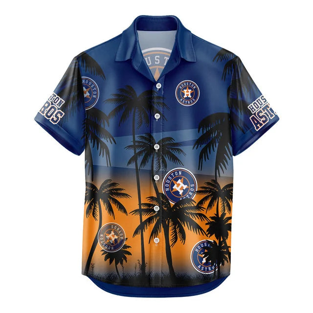 LIMITED EDITION - NEW CUSTOMIZED MLB10 HAS HOUSTON ASTROS UNISEX HAWAIIAN SHIRT & SHORTS SET