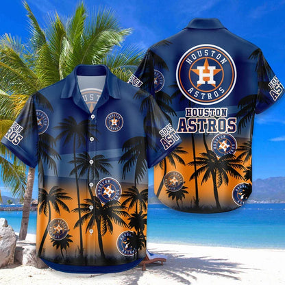 LIMITED EDITION - NEW CUSTOMIZED MLB10 HAS HOUSTON ASTROS UNISEX HAWAIIAN SHIRT & SHORTS SET