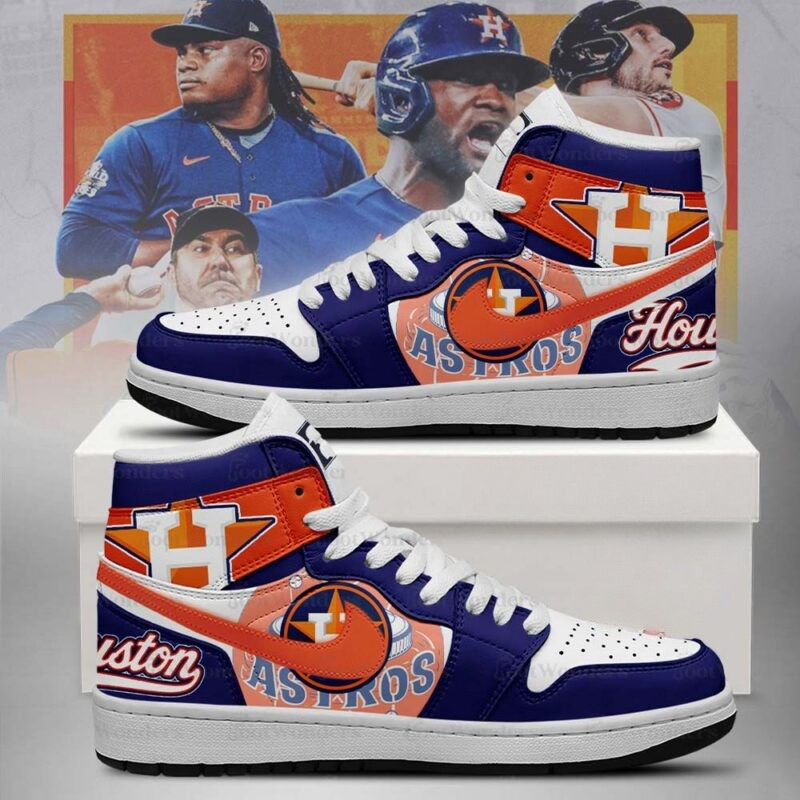 LIMITED EDITION - NEW CUSTOMIZED MLB10 HAS HOUSTON ASTROS AIR JORDAN SNEAKERS
