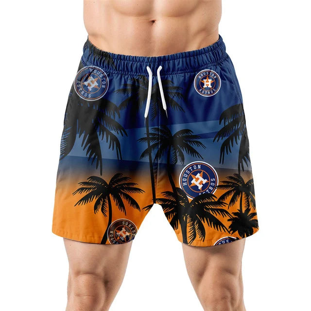 LIMITED EDITION - NEW CUSTOMIZED MLB10 HAS HOUSTON ASTROS UNISEX HAWAIIAN SHIRT & SHORTS SET