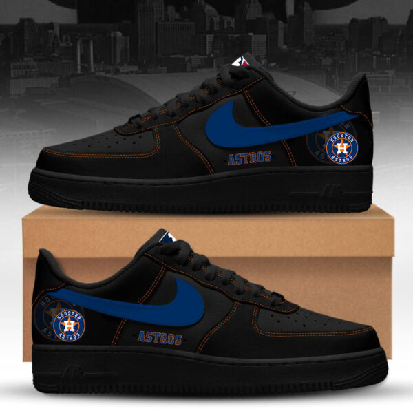 LIMITED EDITION - NEW CUSTOMIZED MLB10 HT ASTROS AF1 SNEAKERS