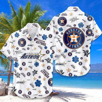 LIMITED EDITION - NEW CUSTOMIZED MLB10 HAS HOUSTON ASTROS UNISEX HAWAIIAN SHIRT & SHORTS SET