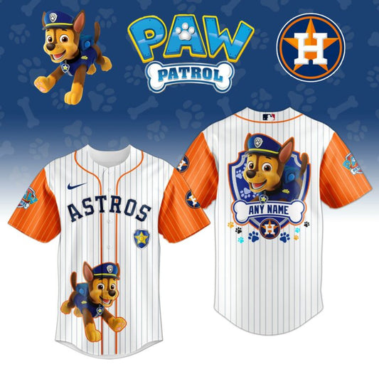 LIMITED EDITION - NEW CUSTOMIZED MLB10 HAS HOUSTON ASTROS x PAW PATROL BASEBALL JERSEY & CAP