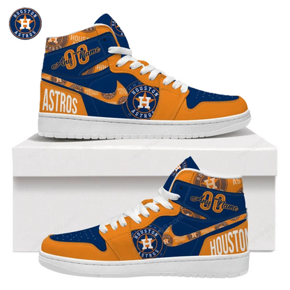 LIMITED EDITION - NEW CUSTOMIZED MLB10 HT ASTROS AIR JORDAN SNEAKERS
