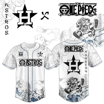 LIMITED EDITION - NEW CUSTOMIZED MLB10 HAS HOUSTON ASTROS x ONE PIECE BASEBALL JERSEY & CAP