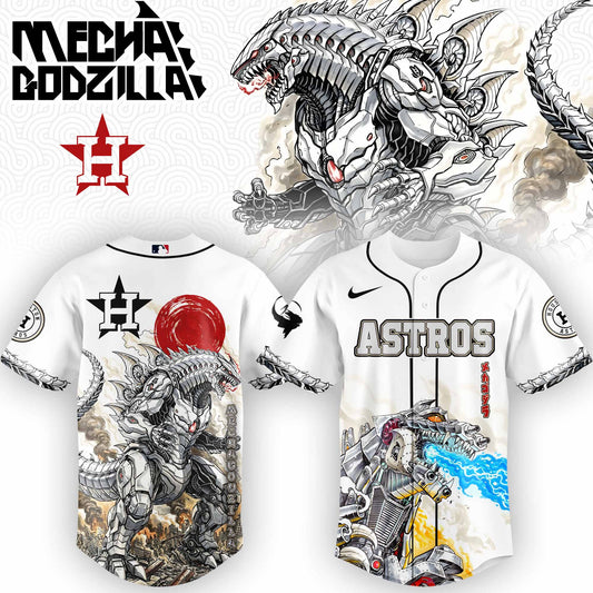LIMITED EDITION - NEW CUSTOMIZED MLB10 HT ASTROS x GODZILLA BASEBALL JERSEY