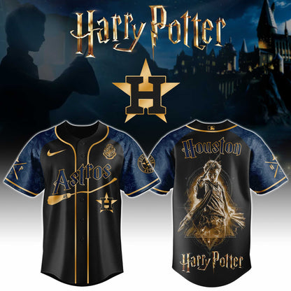 LIMITED EDITION - NEW CUSTOMIZED MLB10 HAS HOUSTON ASTROS x HARRY POTTER BASEBALL JERSEY & CAP