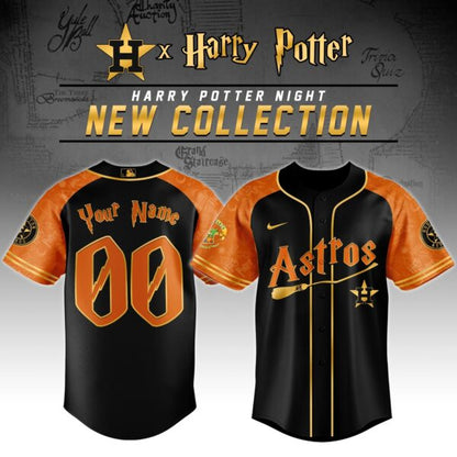 LIMITED EDITION - NEW CUSTOMIZED MLB10 HAS HOUSTON ASTROS x HARRY POTTER BASEBALL JERSEY
