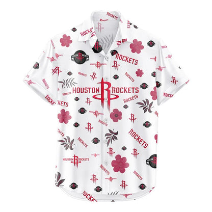 LIMITED EDITION - NEW CUSTOMIZED NBA07 HRO HOUSTON ROCKETS UNISEX HAWAIIAN SHIRT & SHORTS SET