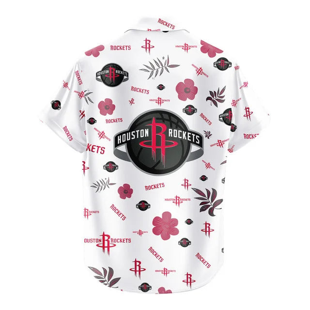LIMITED EDITION - NEW CUSTOMIZED NBA07 HRO HOUSTON ROCKETS UNISEX HAWAIIAN SHIRT & SHORTS SET