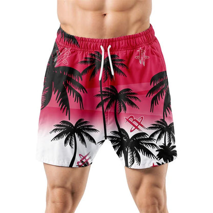 LIMITED EDITION - NEW CUSTOMIZED NBA07 HRO HOUSTON ROCKETS UNISEX HAWAIIAN SHIRT & SHORTS SET