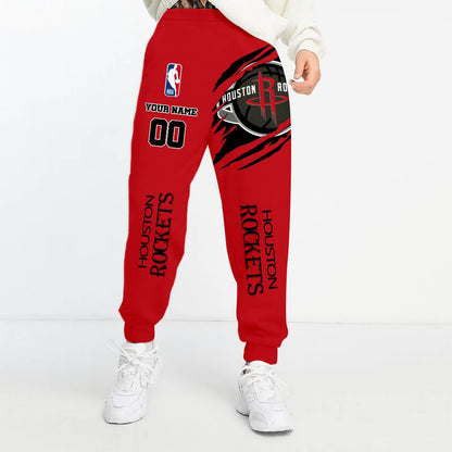 LIMITED EDITION - NEW CUSTOMIZED NBA07 HR HOUSTON ROCKETS UNISEX LONG PANTS
