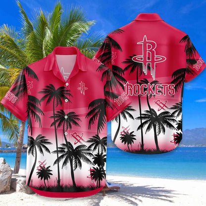 LIMITED EDITION - NEW CUSTOMIZED NBA07 HRO HOUSTON ROCKETS UNISEX HAWAIIAN SHIRT & SHORTS SET