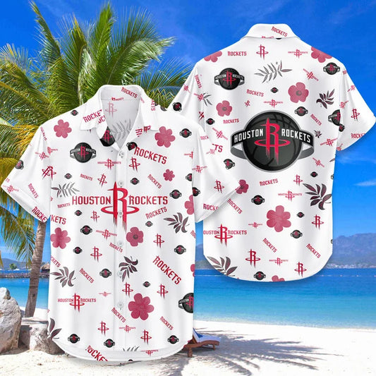 LIMITED EDITION - NEW CUSTOMIZED NBA07 HRO HOUSTON ROCKETS UNISEX HAWAIIAN SHIRT & SHORTS SET