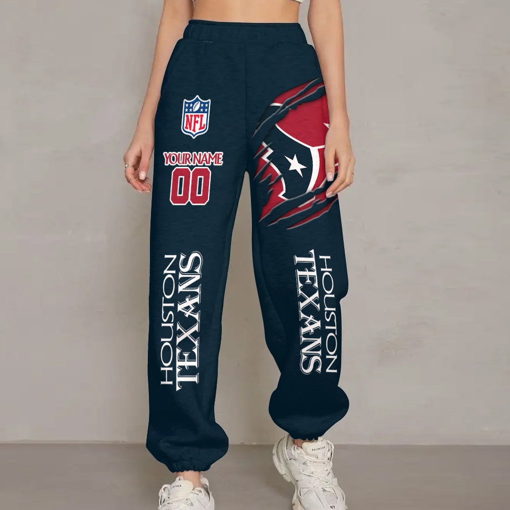 LIMITED EDITION - NEW PREMIUM NFL15 HTT HOUSTON TEXANS UNISEX LONG PANTS