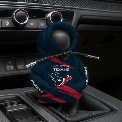 LIMITED EDITION - NEW CUSTOMIZED NFL15 HTT HOUSTON TEXANS CAR HOODIE SHIFT KNOB COVER