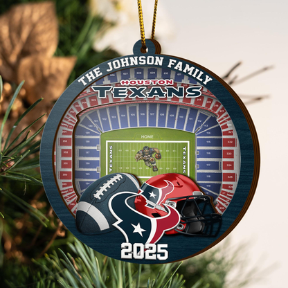 LIMITED EDITION - NEW CUSTOMIZED NFL15 HTT HOUSTON TEXANS ORNAMENT