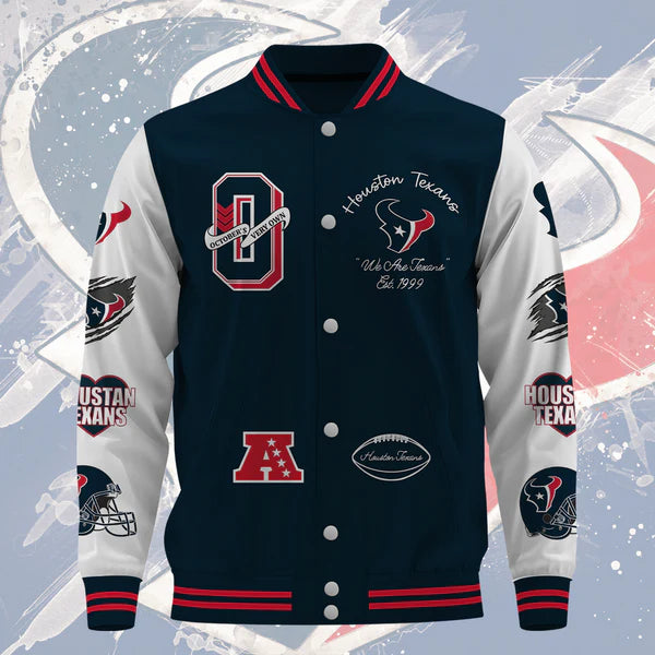 LIMITED EDITION - NEW CUSTOMIZED NFL15 HTT HOUSTON TEXANS BASEBALL JACKET