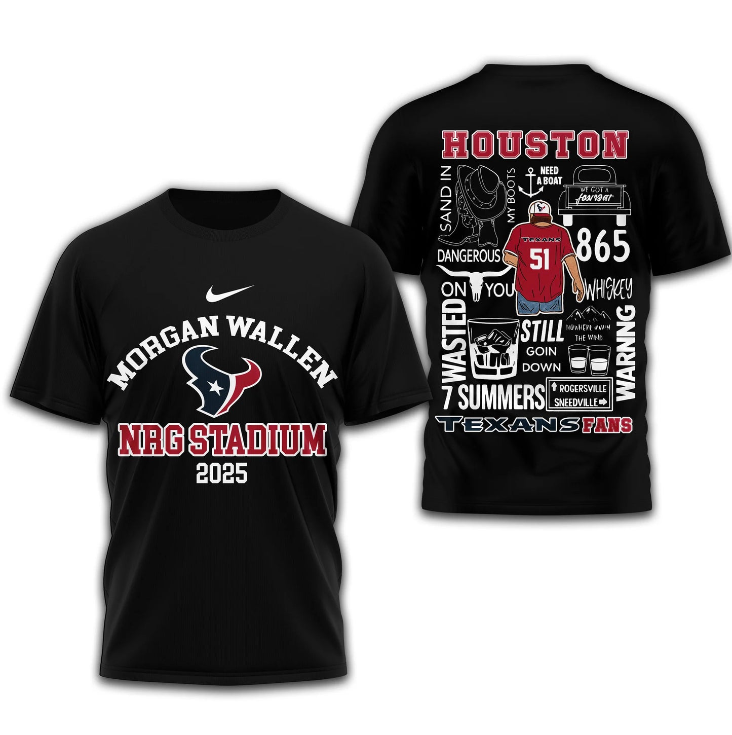 LIMITED EDITION - NEW CUSTOMIZED NFL15 HTT HOUSTON TEXANS T-SHIRT | MULTIPLE COLORS AVAILABLE