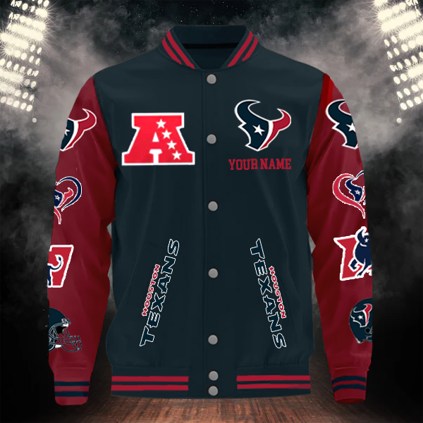 LIMITED EDITION - NEW CUSTOMIZED NFL15 HTT HOUSTON TEXANS BASEBALL JACKET