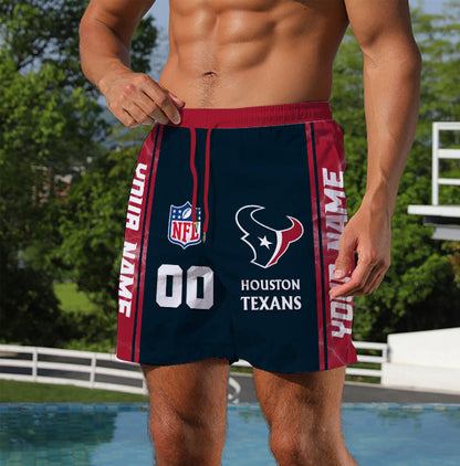 LIMITED EDITION - NEW CUSTOMIZED NFL15 HTT HOUSTON TEXANS UNISEX SHORT PANTS