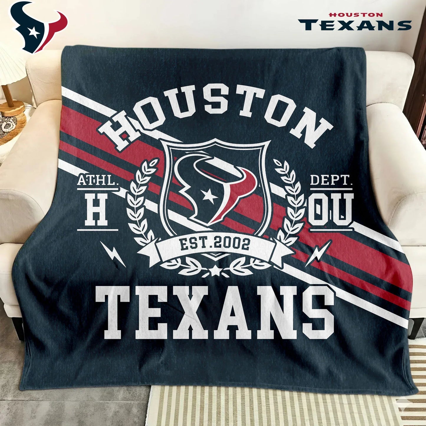 LIMITED EDITION - NEW CUSTOMIZED NFL15 HTT HOUSTON TEXANS NORMAL & FLEECE BLANKET