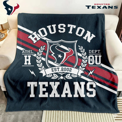 LIMITED EDITION - NEW CUSTOMIZED NFL15 HTT HOUSTON TEXANS NORMAL & FLEECE BLANKET