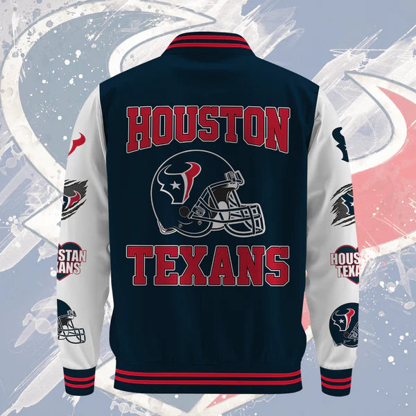 LIMITED EDITION - NEW CUSTOMIZED NFL15 HTT HOUSTON TEXANS BASEBALL JACKET